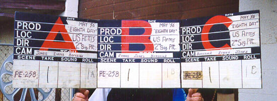 Cinerama clapper board